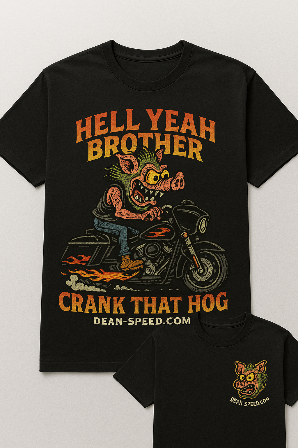 Crank that hog- Men's T-Shirt - Black