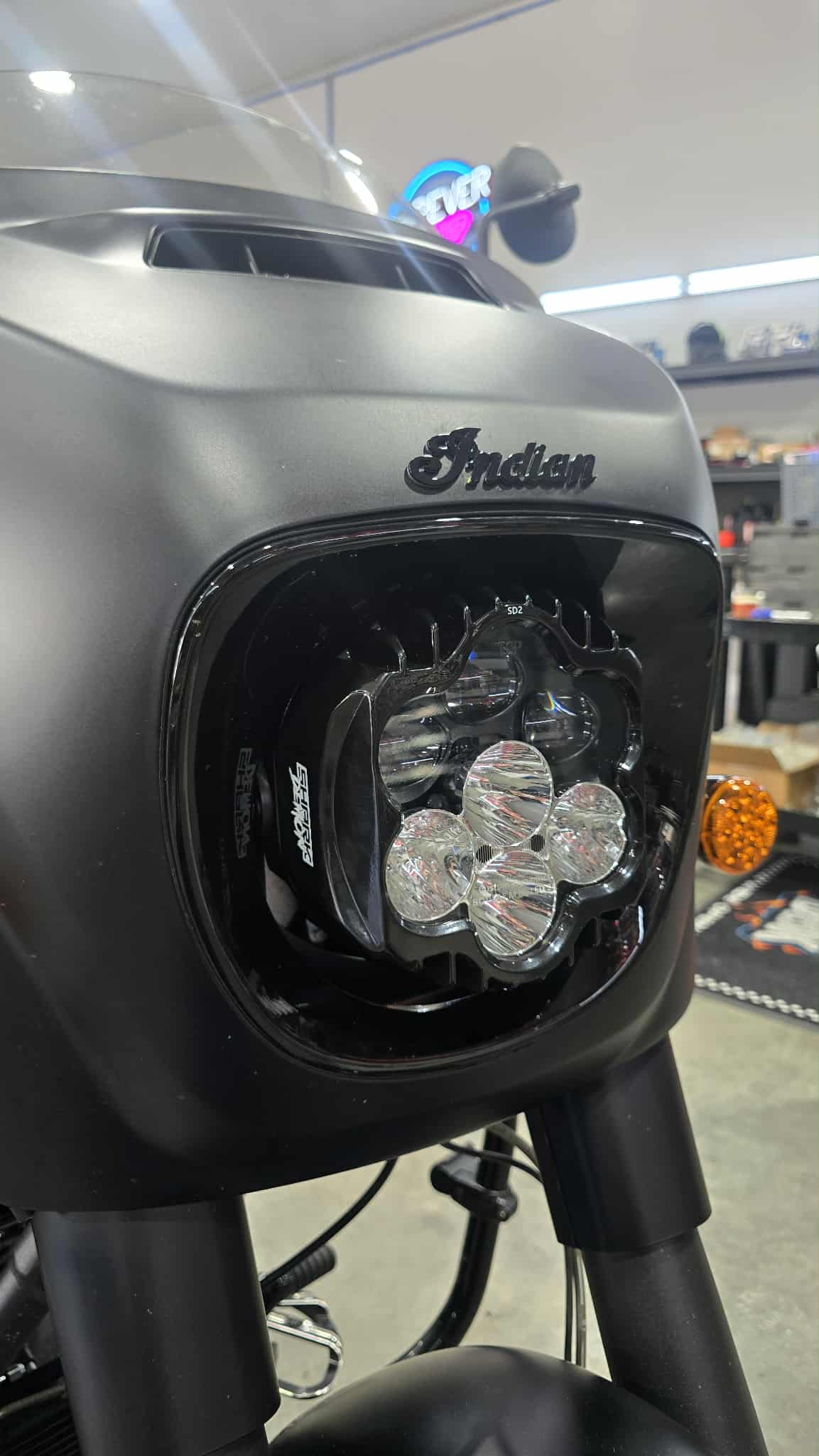 Forever Rad Custom Dynamics Shark Demon Headlight for 19-25 Indian Thunderstroke Chieftain & Darkhorse Roadmaster - Forever Rad-Forever Rad
