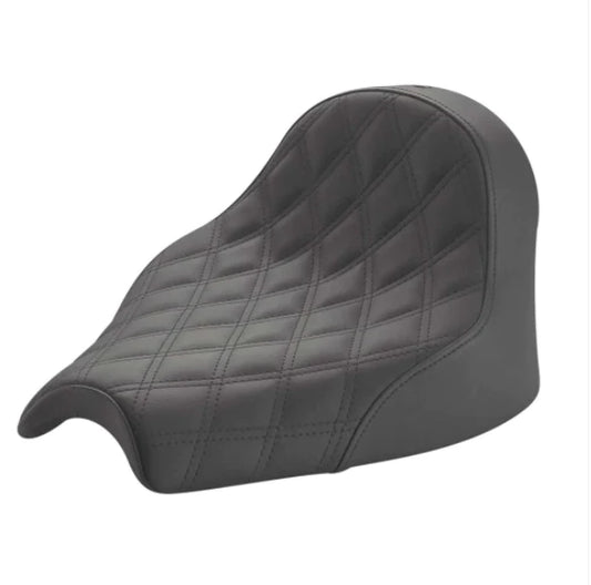 '22+ Indian® Chief, Chief Dark Horse Renegade Solo Seat - Black w/Black Lattice Stitching