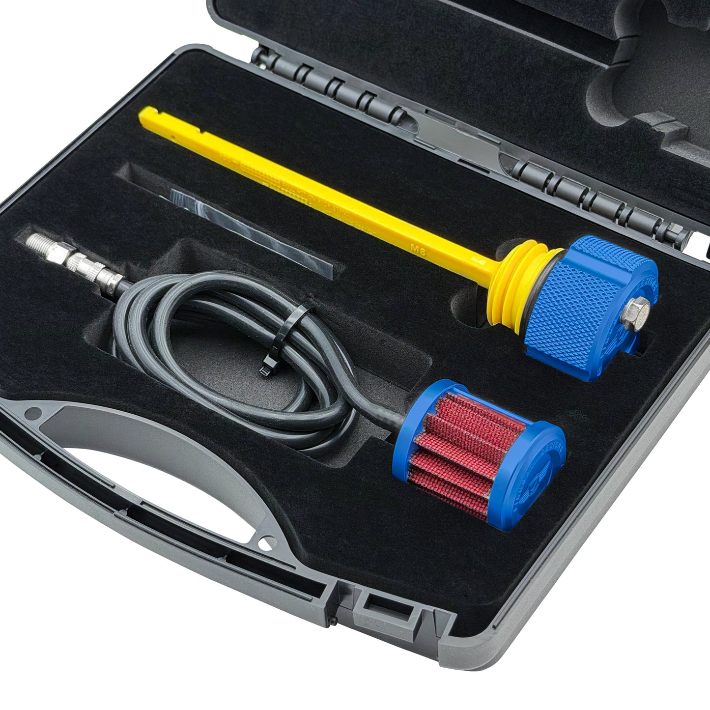 Performance Vented Dipstick for Harley-Davidson Touring Touring M8 - Knurled Blue