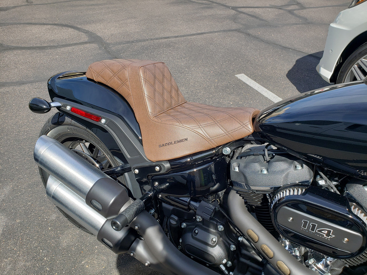 Customizable 2018-2022 Fat Bob FXFB/FXFBS Step-Up™ Seat - Brown