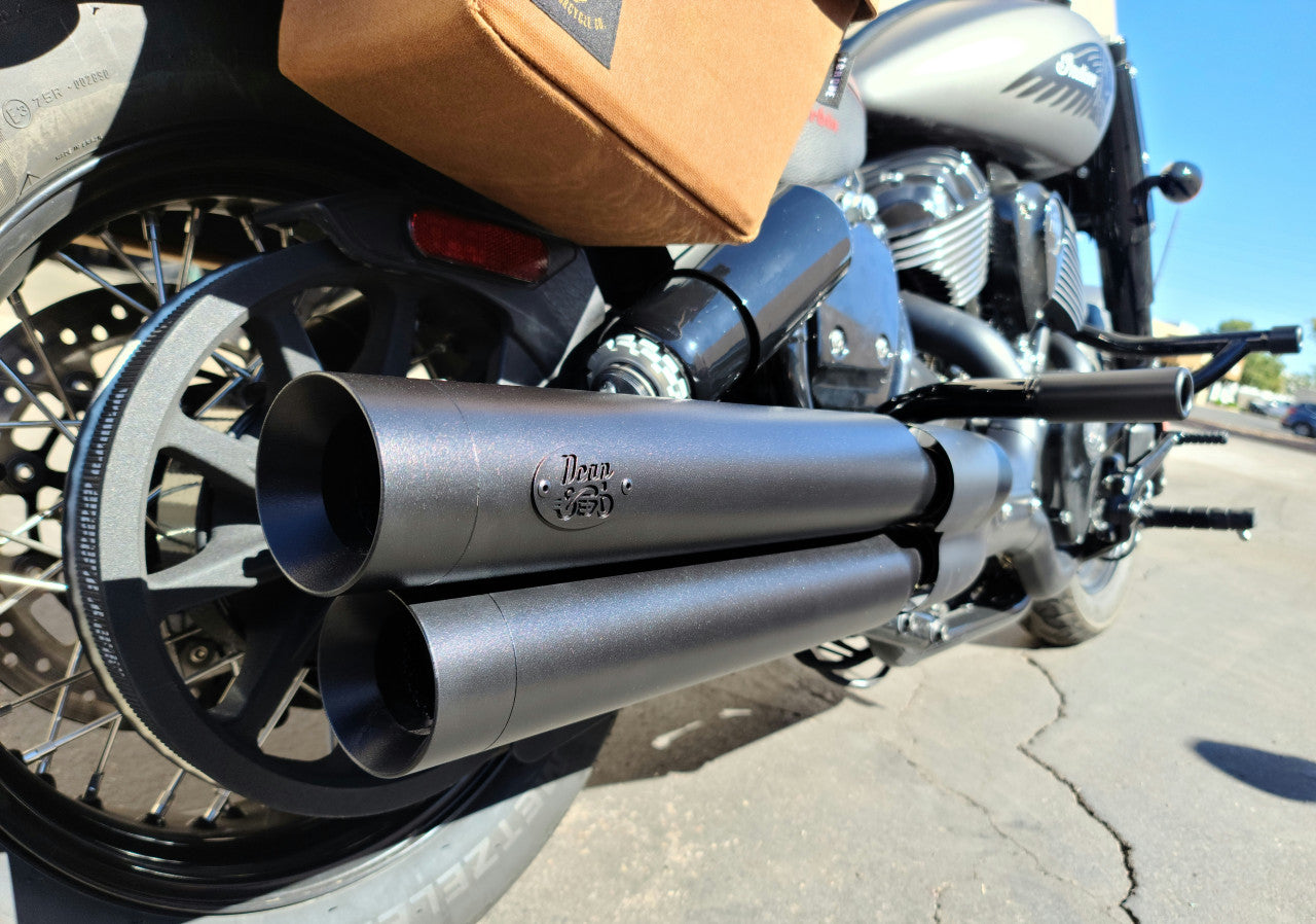 '22+ Indian Chief Rampage Muffler Set - Black