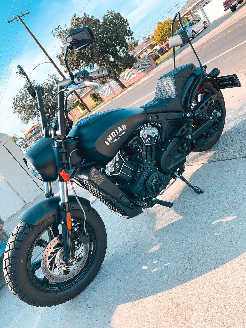 Customizable 2018-2023 Indian Scout Bobber Step-Up™ Seat - Black