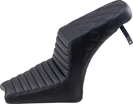 SADDLEMEN Step-Up Seat - Front Tuck-n-Roll/Rear Lattice Stitch - Black - Scout '18-'24 I18-33-176