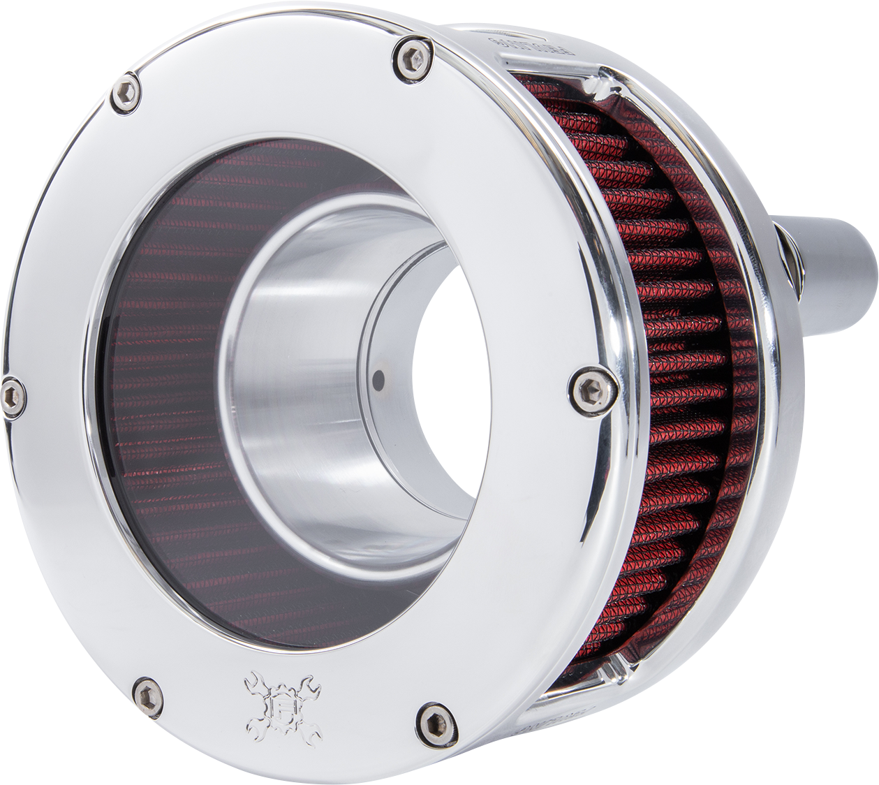 FEULING PARTS BA Series Air Cleaner Kit - Chrome - Red Filter 5438