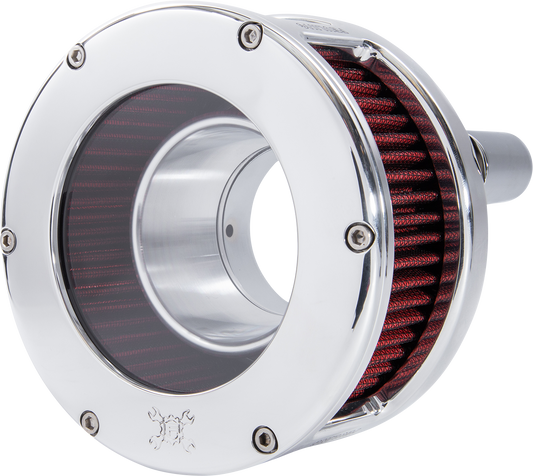 FEULING PARTS BA Series Air Cleaner Kit - Chrome - Red Filter 5438