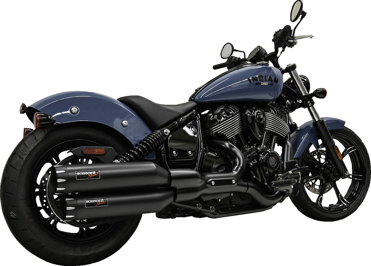 BASSANI XHAUST 4" Slip-On Mufflers - Chrome 8CH17