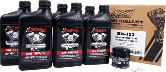 KLOTZ OIL Oil Change Kit - Indian Thunderstroke - 20W-40 KH-123