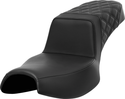 SADDLEMEN Step-Up Seat - Rear Lattice Stitch - Extended Reach - Challenger '20-'24 I20-06E-173