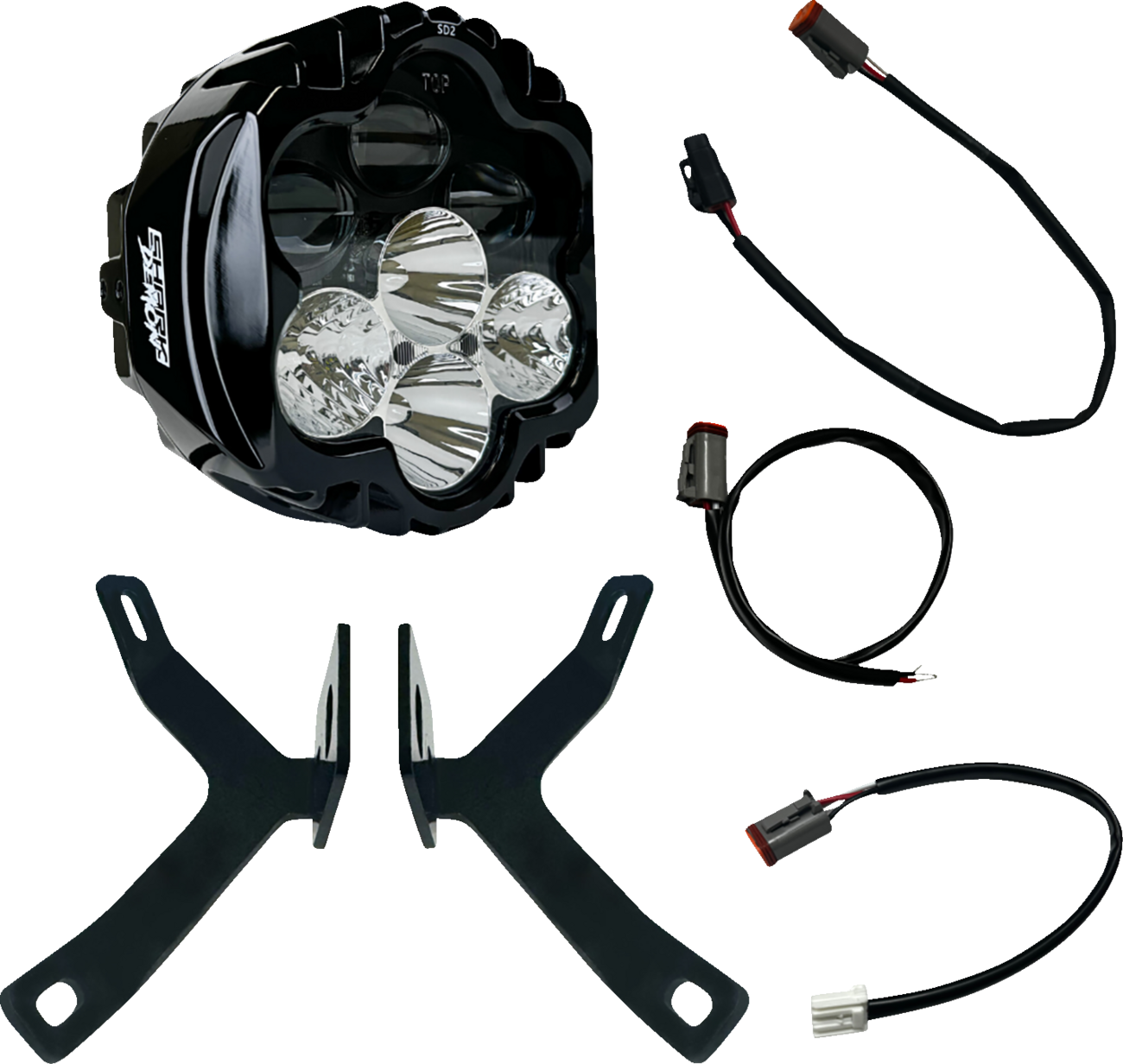 CUSTOM DYNAMICS Headlight - Shark Demon - for Road Warrior Fairing SD2-MSRW-W