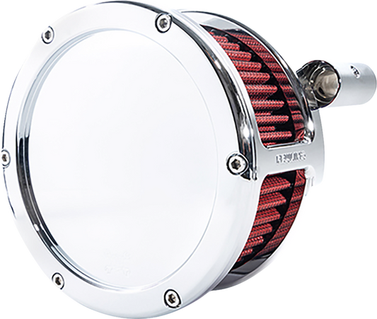 FEULING PARTS BA Air Cleaner Kit - Chrome with Red Filter - '08-'17 Dyna/Softail/Touring 5457