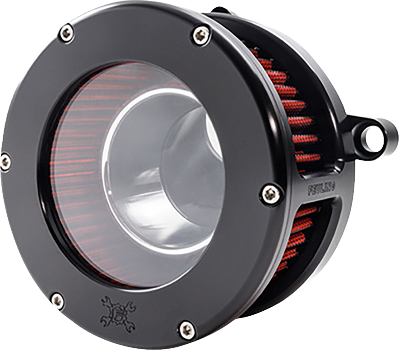 FEULING PARTS BA Air Cleaner Kit - Black/Clear with Red Filter - M8 5474