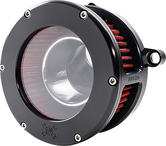 FEULING PARTS BA Air Cleaner Kit - Black/Clear with Red Filter - M8 5474