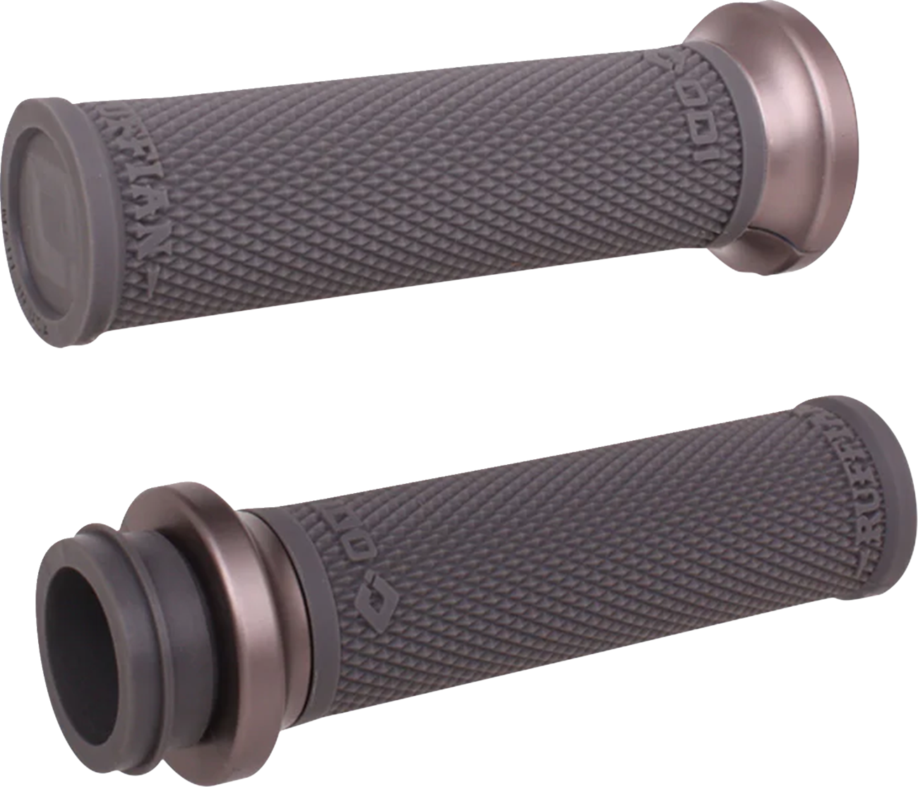 ODI Ruffian Lock-On Street Grips - Indian TBW - Black/Gunmetal V30ITWH-H