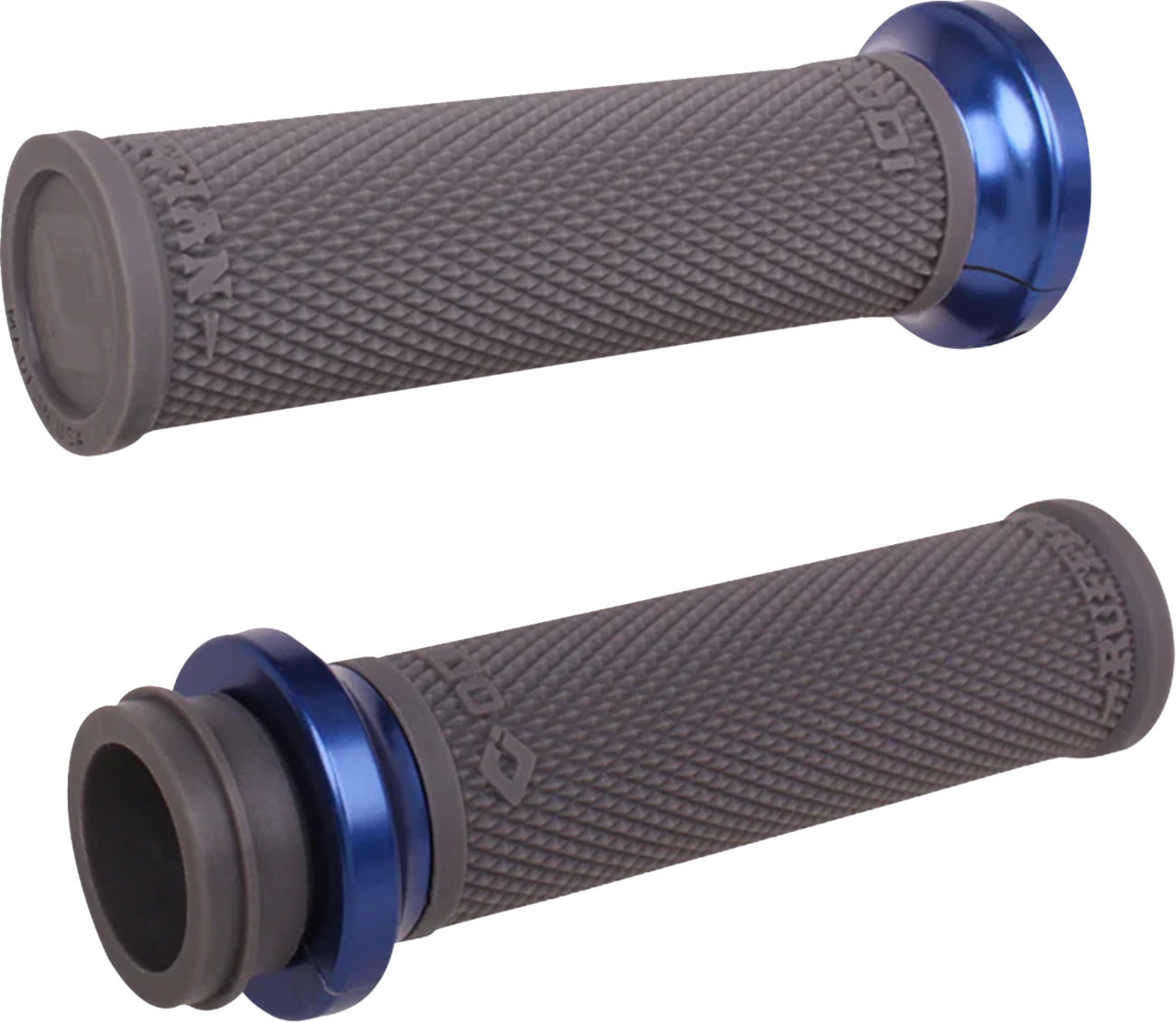 ODI Ruffian Lock-On Street Grips - Indian TBW - Black/Anodized Blue V30ITWH-U