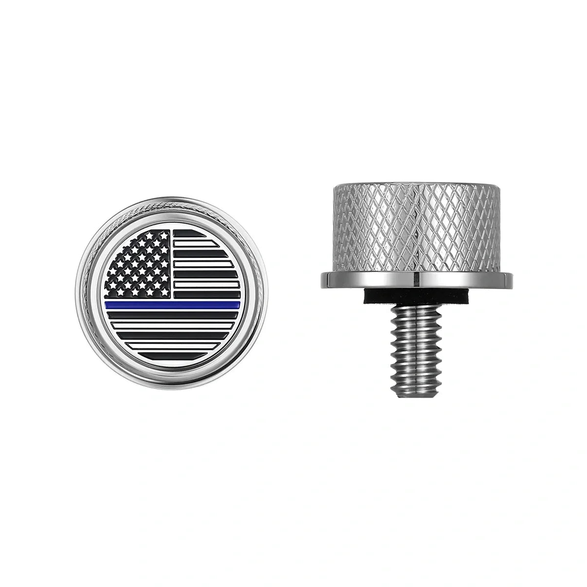 Stainless-Steel Blue Line American Flag Seat Screw