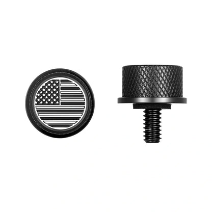 Stainless-Steel in Black American Flag Seat Screw