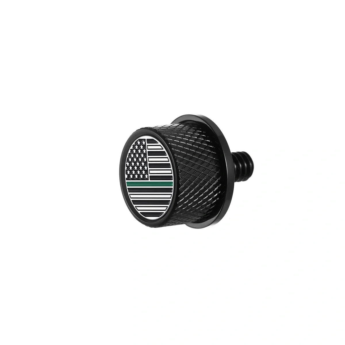 Stainless-Steel in Black Green Line American Flag Seat Screw