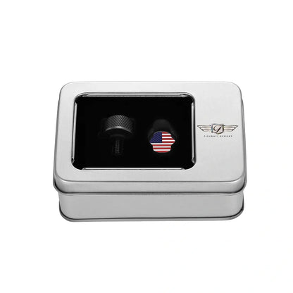 Stainless-Steel in Black Red White & Blue American Flag Seat Screw