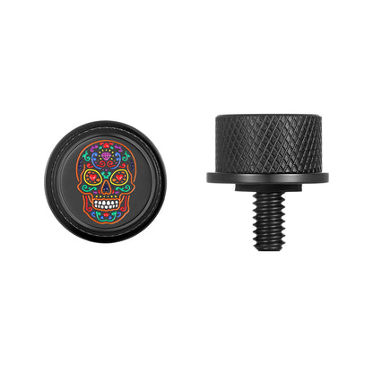 Stainless-Steel in Black Sugar Skull Seat Screw