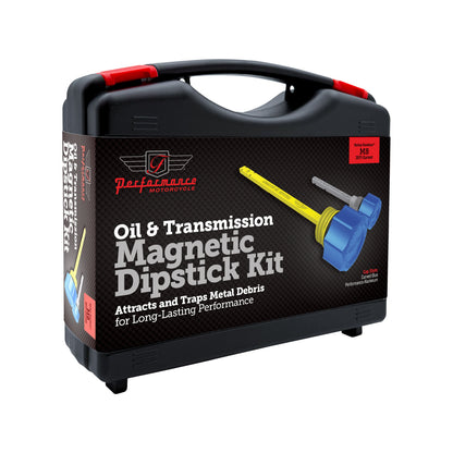 Performance Magnetic Dipstick Kit for Harley-Davidson Touring M8 - Curved Blue