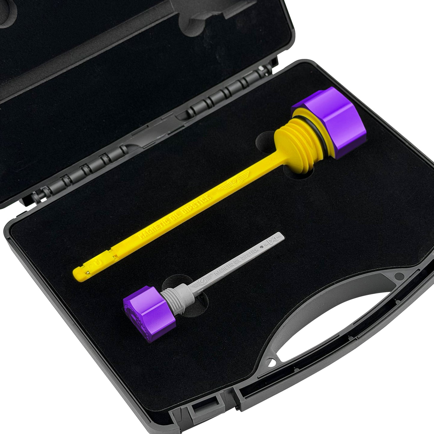 Performance Magnetic Dipstick Kit for Harley-Davidson Touring M8 - Curved Purple