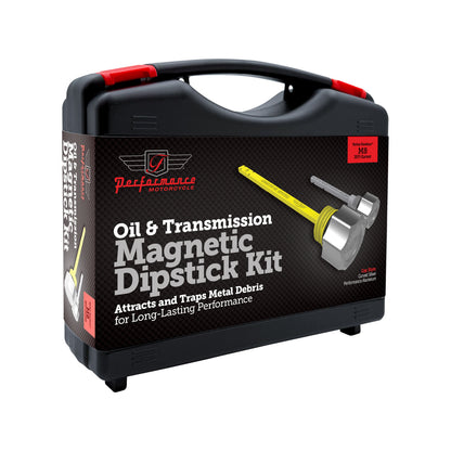 Performance Magnetic Dipstick Kit for Harley-Davidson Touring M8 - Curved Silver
