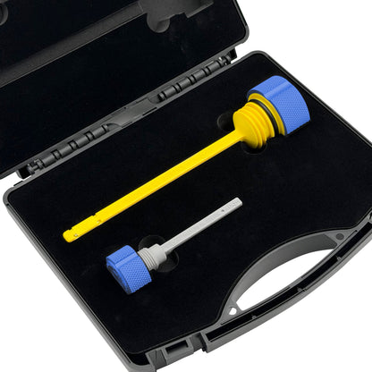 Performance Magnetic Dipstick Kit for Harley-Davidson Touring M8 - Knurled Blue