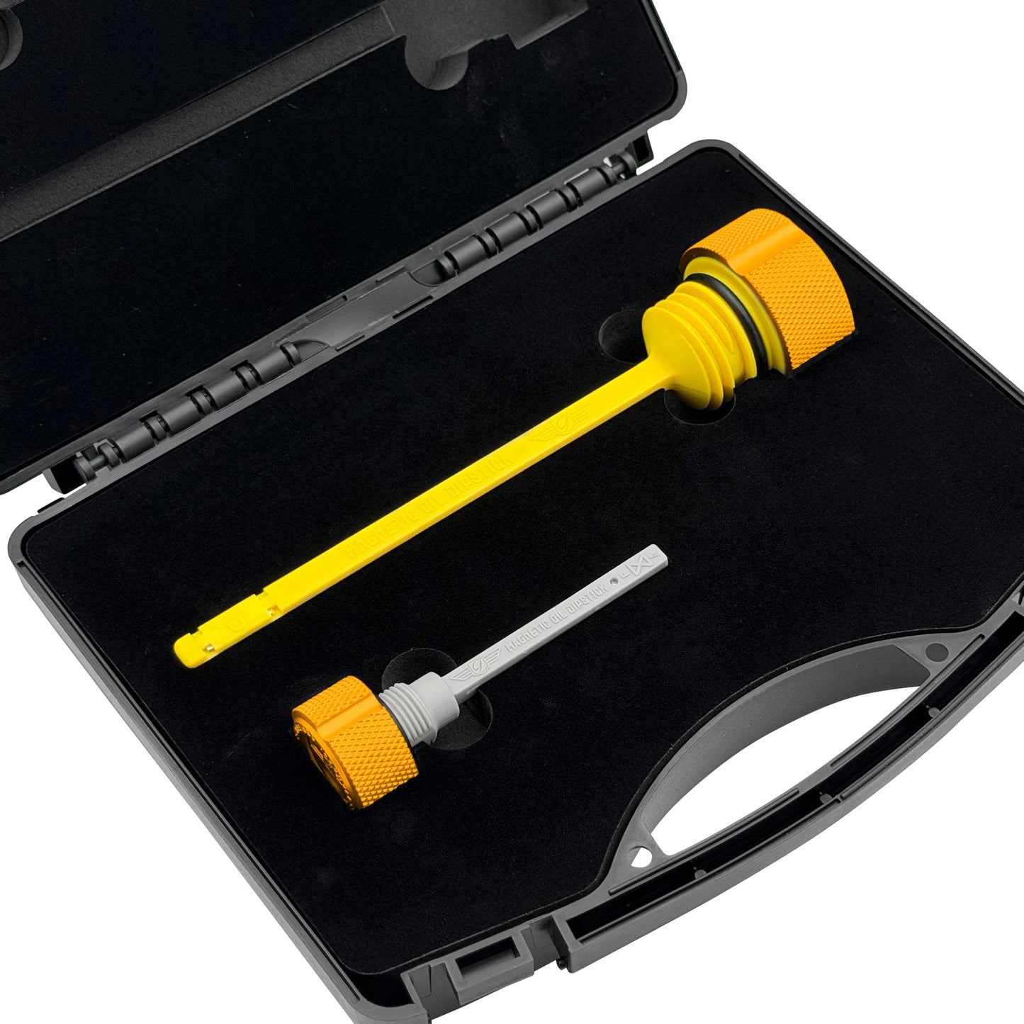 Performance Magnetic Dipstick Kit for Harley-Davidson Touring M8 - Knurled Gold