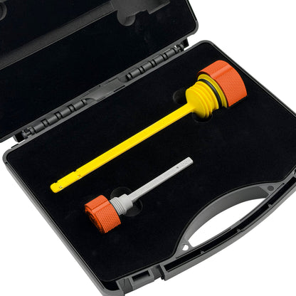Performance Magnetic Dipstick Kit for Harley-Davidson Touring M8 - Knurled Orange