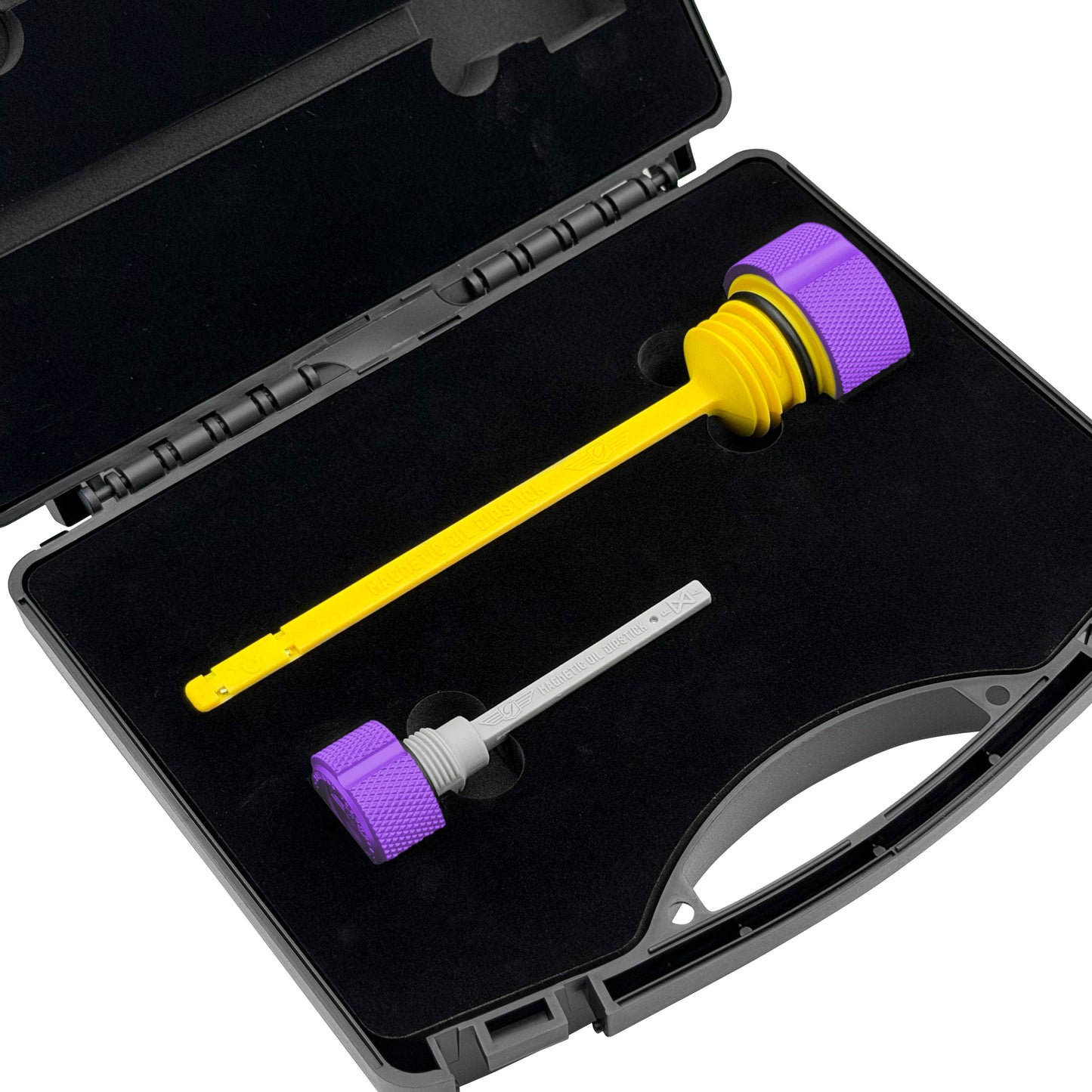 Performance Magnetic Dipstick Kit for Harley-Davidson Touring M8 - Knurled Purple