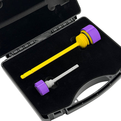 Performance Magnetic Dipstick Kit for Harley-Davidson Touring M8 - Knurled Purple