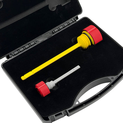 Performance Magnetic Dipstick Kit for Harley-Davidson Touring M8 - Knurled Red