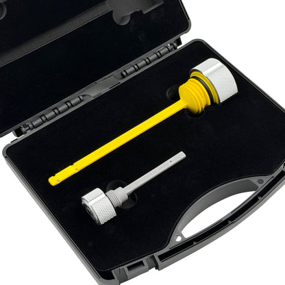 Performance Magnetic Dipstick Kit for Harley-Davidson Touring M8 - Knurled Silver