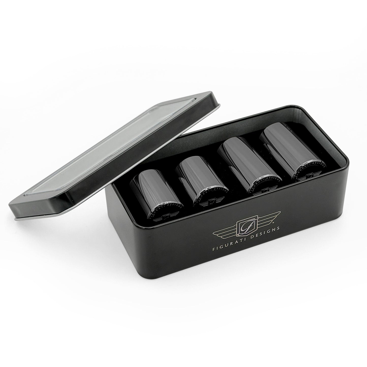 Figurati Designs Docking Cover Set for Harley-Davidson - Stainless-Steel Black