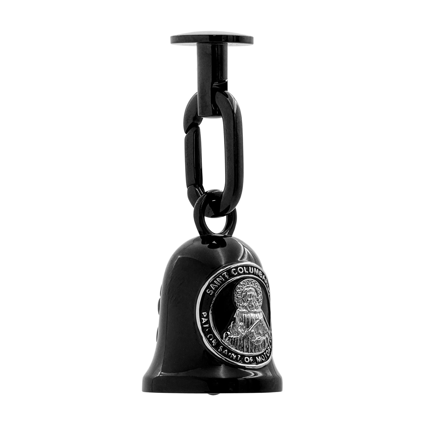 Guardian Bell with Hardware - Patron Saint of Motorcyclist - Black
