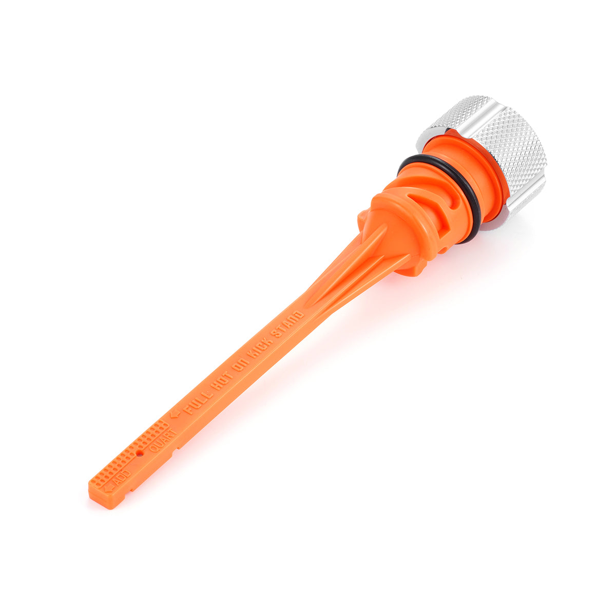 Custom Signature Magnetic Dipstick for Harley-Davidson M8 Softail - Knurled Silver - Full Color