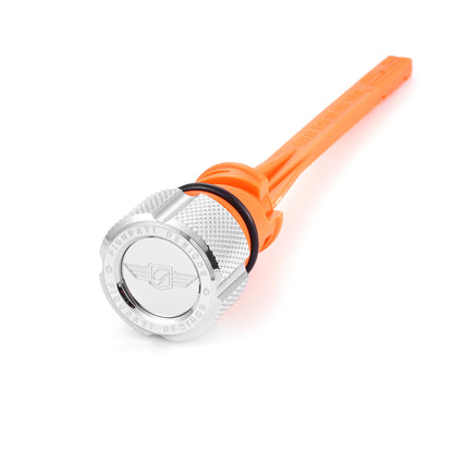 Signature Magnetic Dipstick for Harley-Davidson M8 Softail - Knurled Silver