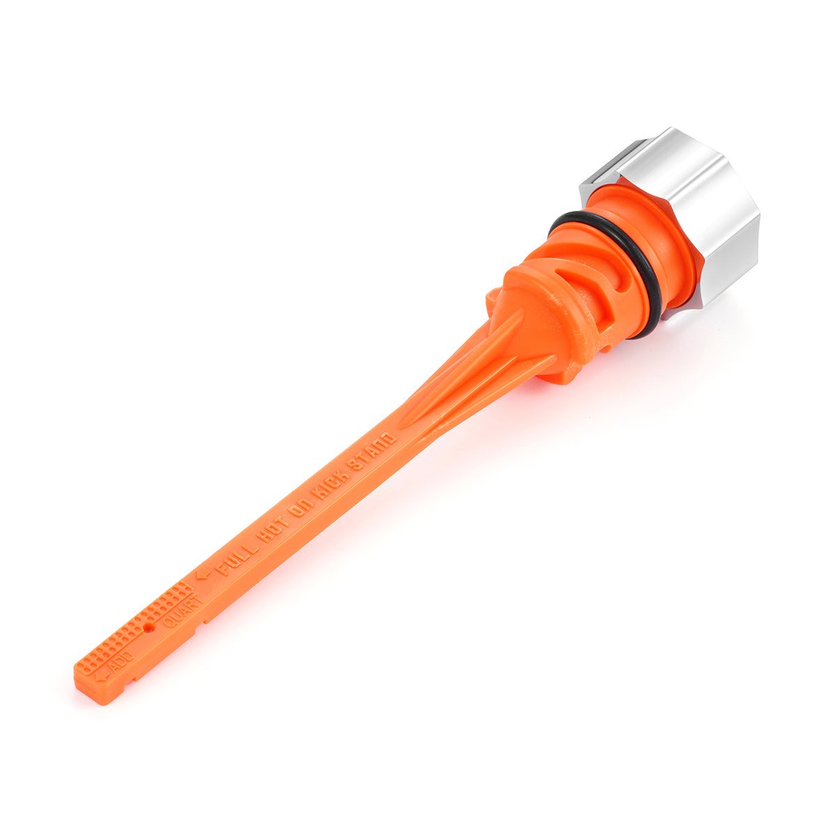 Signature Magnetic Dipstick for Harley-Davidson M8 Softail - Curved Silver