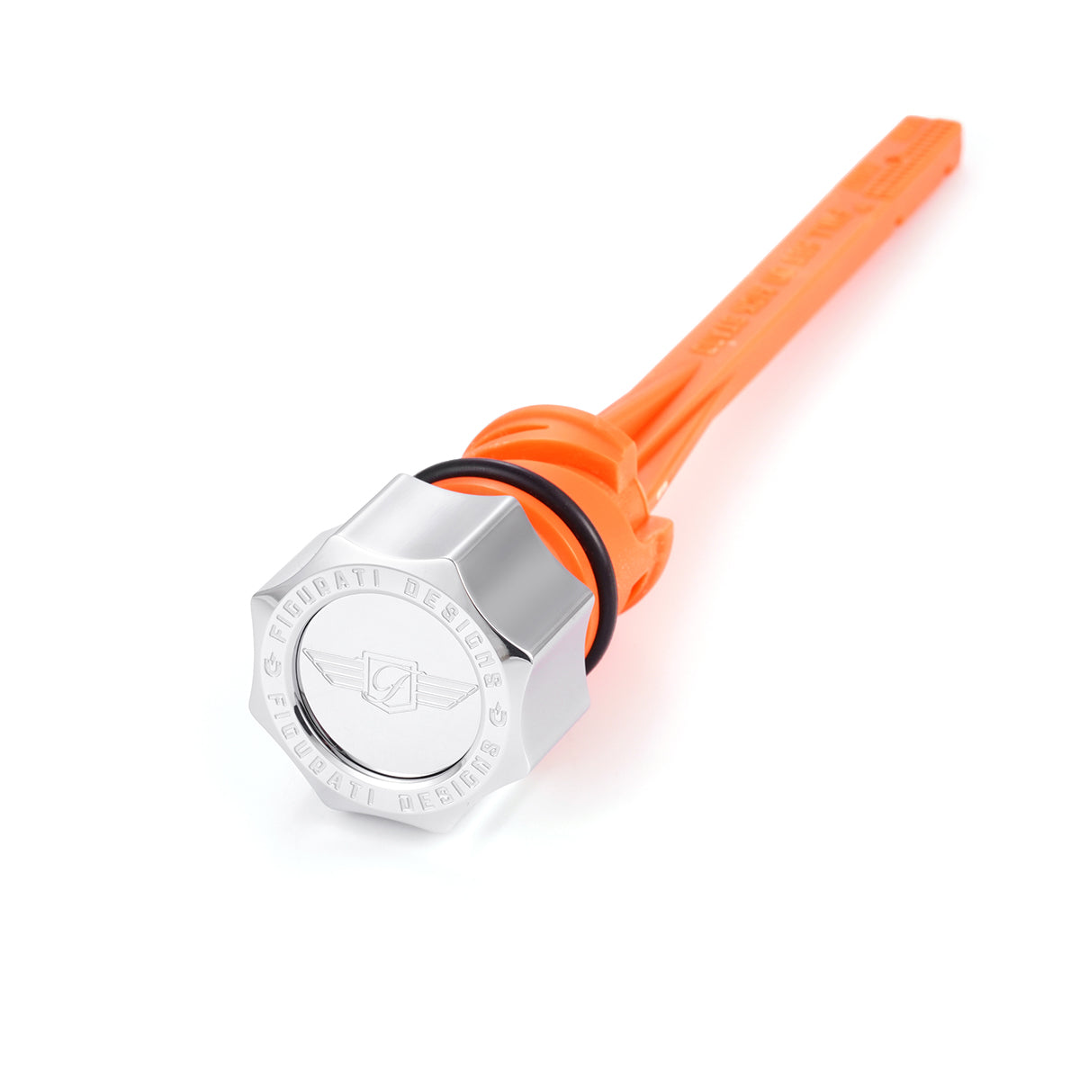 Signature Magnetic Dipstick for Harley-Davidson M8 Softail - Curved Silver