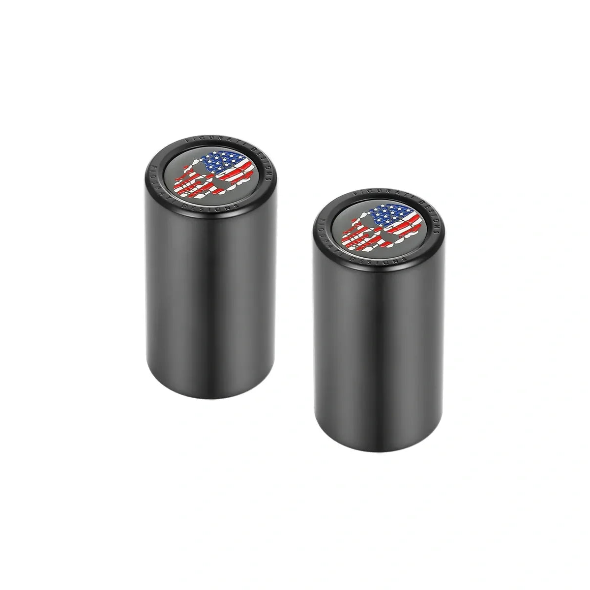 Harley-Davidson Stainless-Steel/Black Red White Blue American Flag Skull Docking Hardware