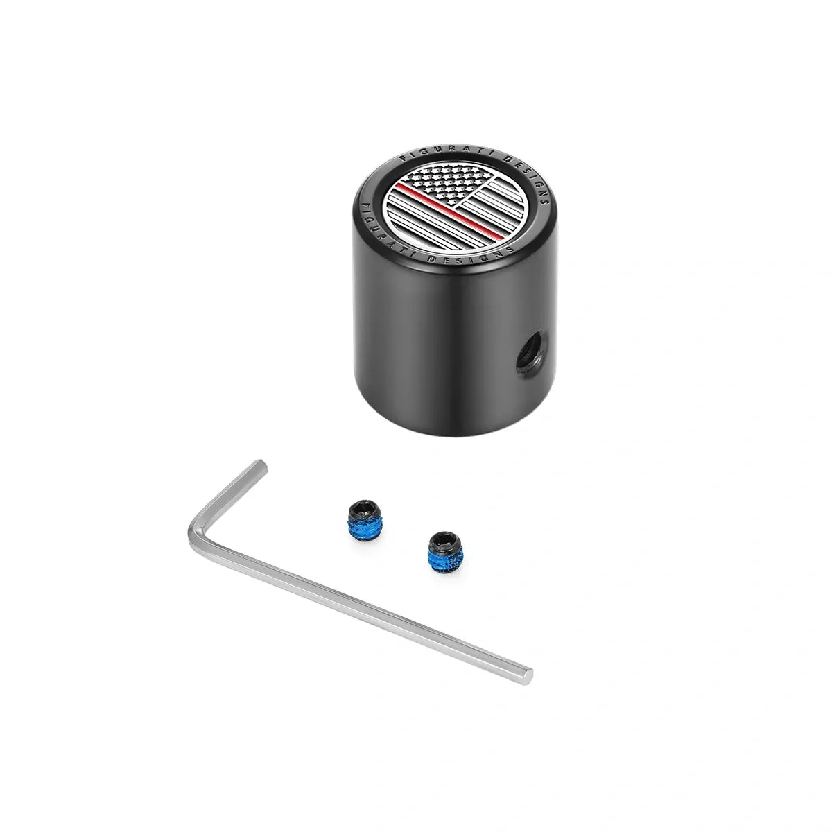 Heel Toe Shifter Cover - Stainless-Steel/Black Red Line American Flag