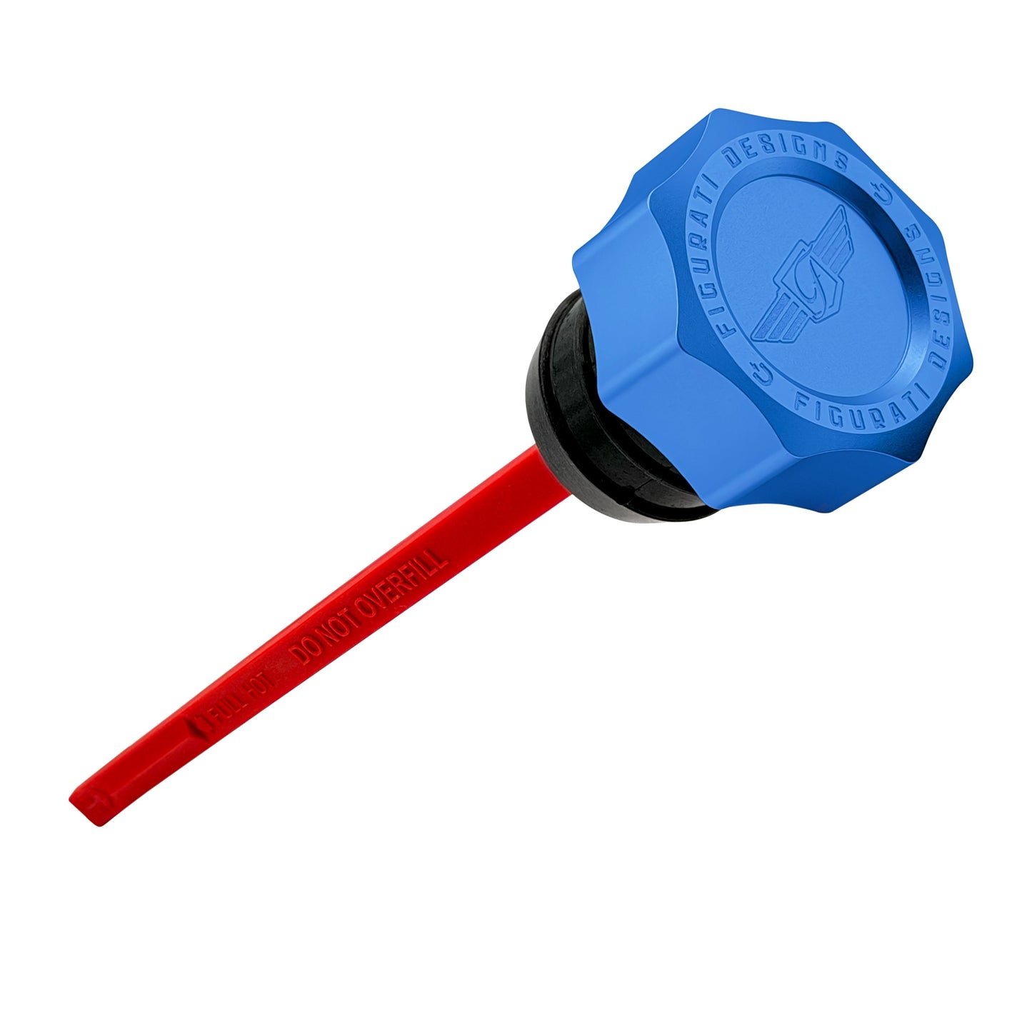 Performance Magnetic Dipstick for Harley-Davidson Dyna (1999-2005) - Curved Blue