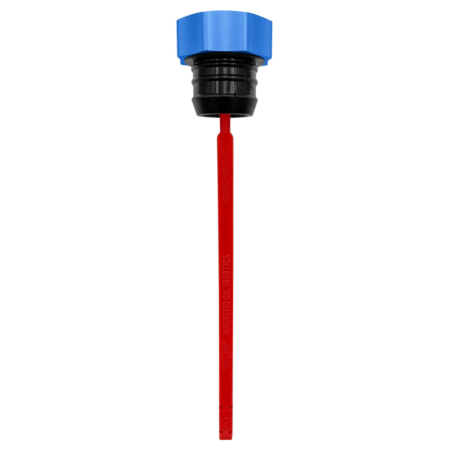 Performance Magnetic Dipstick for Harley-Davidson Dyna (1999-2005) - Curved Blue