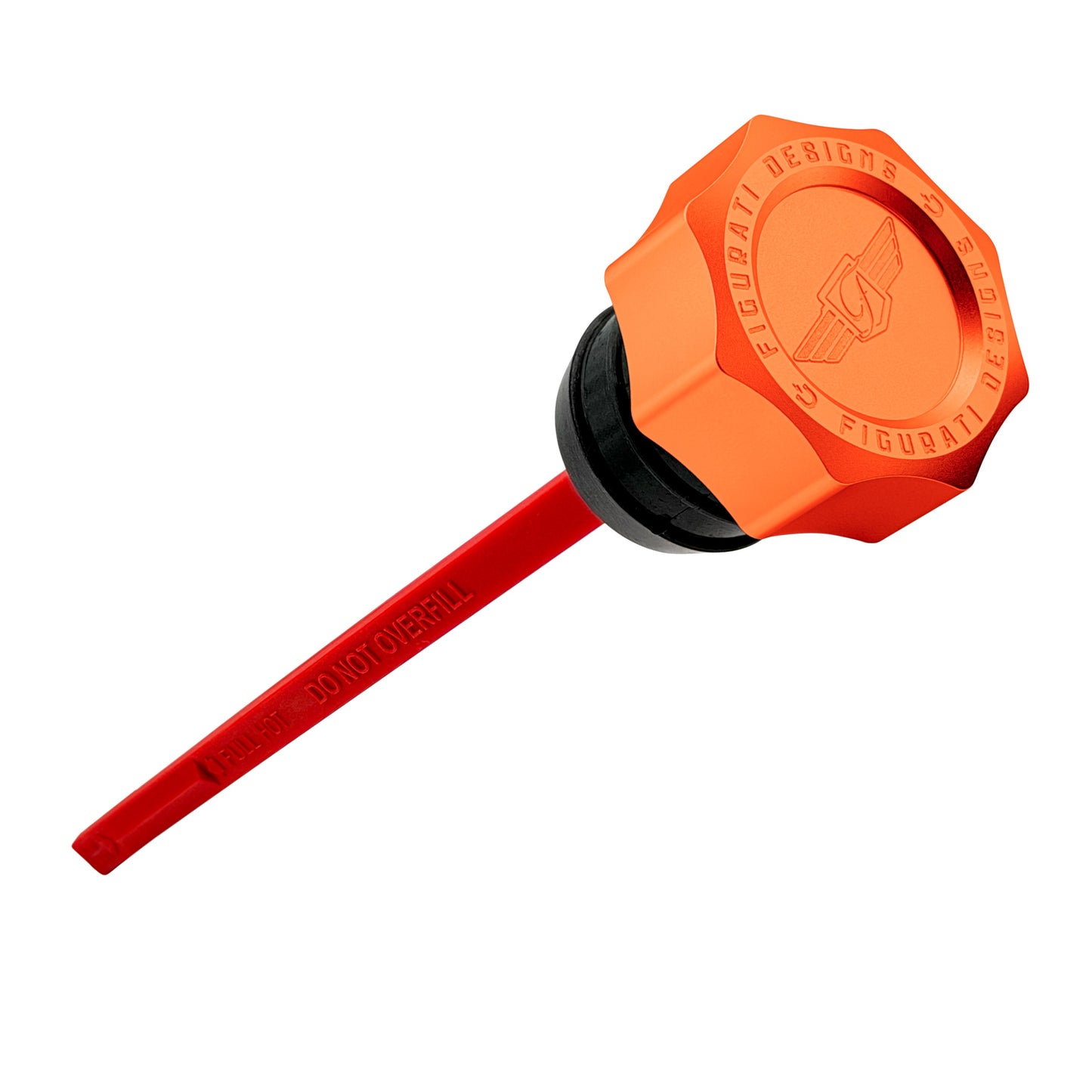 Performance Magnetic Dipstick for Harley-Davidson Dyna (1999-2005) - Curved Orange
