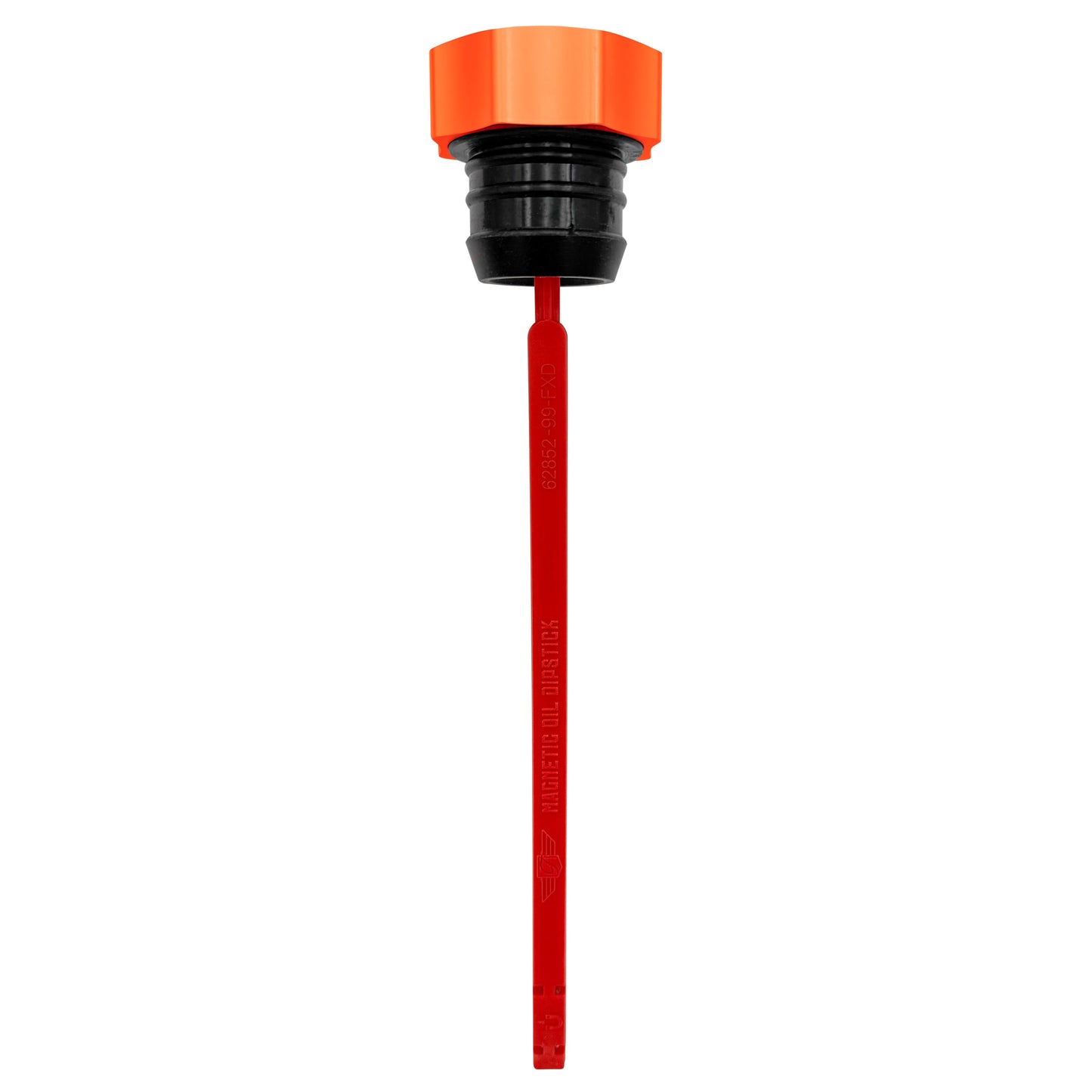 Performance Magnetic Dipstick for Harley-Davidson Dyna (1999-2005) - Curved Orange