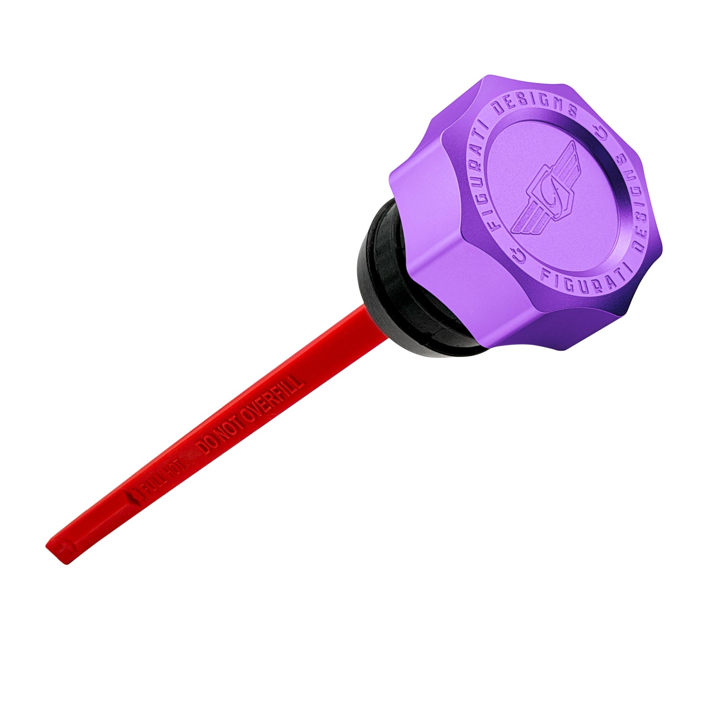 Performance Magnetic Dipstick for Harley-Davidson Dyna (1999-2005) - Curved Purple