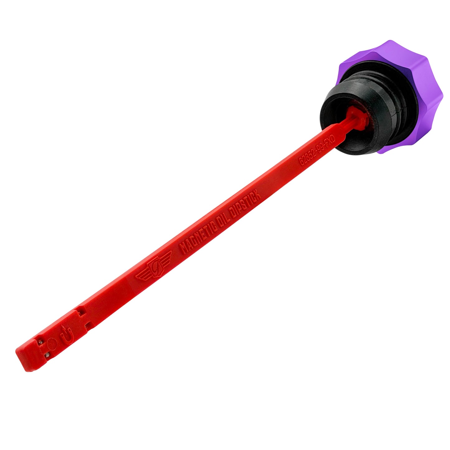 Performance Magnetic Dipstick for Harley-Davidson Dyna (1999-2005) - Curved Purple