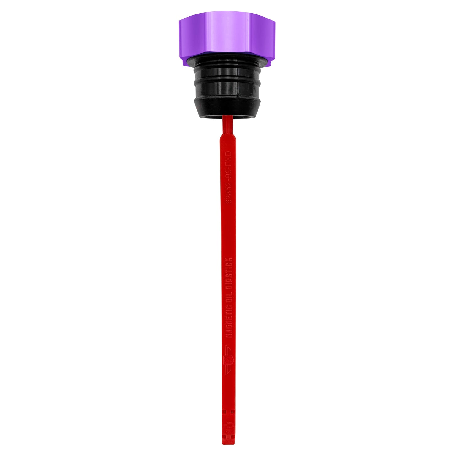 Performance Magnetic Dipstick for Harley-Davidson Dyna (1999-2005) - Curved Purple