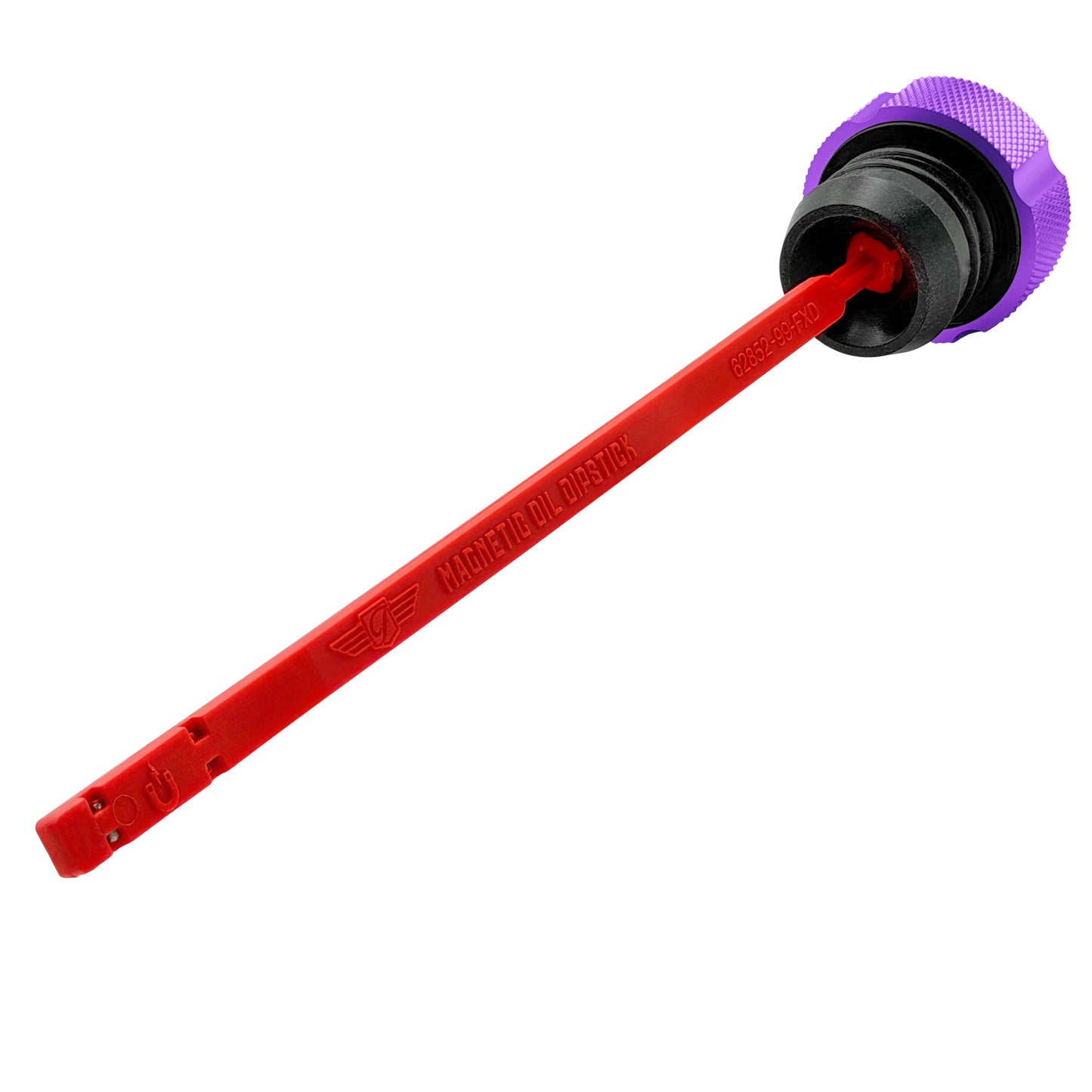 Performance Magnetic Dipstick for Harley-Davidson Dyna (1999-2005) - Knurled Purple